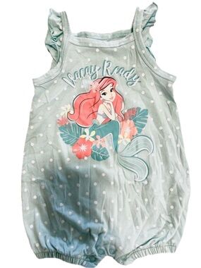 Disney Light Teal Polka Dot Ariel One-Piece